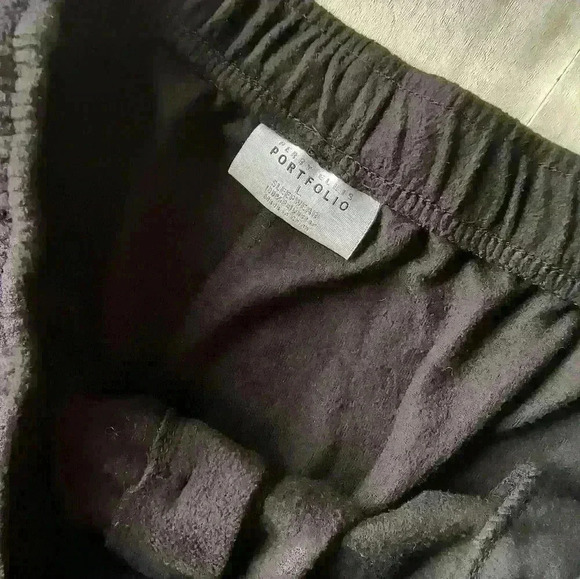 Perry Ellis Portfolio Black Fleece Lounge Drawstring Pants Men's Size Large - Picture 3 of 3